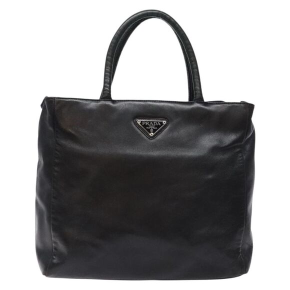 Prada Black Leather Handbag (Pre-Owned) - Picture 1 of 16